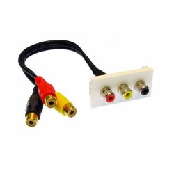 Cables Direct ZZ-MOD-3RCA keystone module (CDL 3 RCA AV Module)