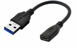 Microconnect USB3.0ACF02 USB cable USB 3.2 Gen 1 [3.1 Gen 1] 0.2 m USB A USB C Black (USB A - USB-C 0,2m USB 3.2 - Gen 1 M-F Adapter, Black - Warranty: 300M)