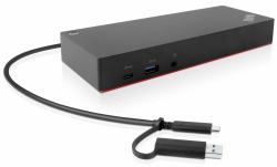 Lenovo 40AF0135EU laptop dock/port replicator Wired Black (ThinkPad Hybrid USB-C + USB-A Dock, 135W. WARRANTY: 3YM)