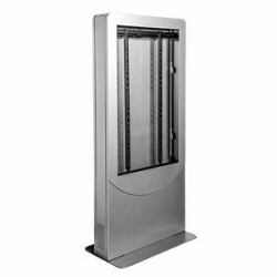 Peerless KIPC2565-S-EUK signage display enclosure (KIPC2565-S-EUK - 65" SINGLE Floor Standing Totem/Portrait Kiosk Silver)
