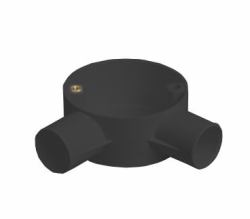 Titan CJB252BK fibre optic microduct accessory (TITAN 25MM 2 WAY ANGLE BOX BLACK)