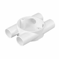 Titan CJB20HWH fibre optic microduct accessory (TITAN 20MM TWIN THROUGH BOX WHITE)