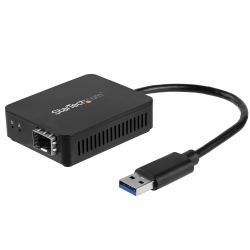 StarTech.com USB 3.0 to Fiber Optic Converter - Compact USB to Open SFP Adapter - USB to Gigabit Network Adapter - USB 3.0 Fiber Adapter Multi Mode[MMF]/Single Mode Fiber[SMF] Compatible (USB TO FI...