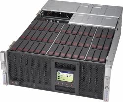 Supermicro SuperChassis 946LE1C-R1K66JBOD network equipment chassis 4U Black (4U SC946L SAS3 top loading 45 DrivesJBODw/Single Expander)