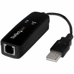 StarTech.com USB 2.0 Fax Modem - 56K External Hardware Dial Up V.92 Modem/ Dongle/Adapter - Computer/Laptop Fax Modem - USB to Telephone Jack - USB Data Modem - Network Fax/CMR/POS (USB 2.0 FAX MOD...