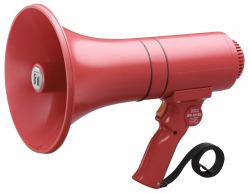 TOA ER-1215S Outdoor 23W Red megaphone (ER-1215S Handheld Megaphone, 15W, with Siren, Red, Range 315m/500m)