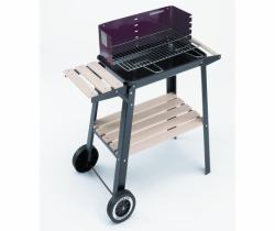 LANDMANN 0566 Schwarz Holzkohle-Grillwagen Barbecue Charcoal Cart Black,Bordeaux (LANDMANN WAGON BARBECUE)