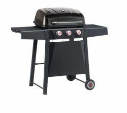 LANDMANN midas 3.0 Grill Natural gas Cart Black, Stainless steel (GRILL CHEF MIDAS 3 BURNER GAS BBQ)