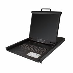 StarTech.com 8 Port Rackmount KVM Console w/ 6ft Cables - Integrated KVM Switch w/ 19" LCD Monitor - Fully Featured 1U LCD KVM Drawer- OSD KVM - Durable 50,000 MTBF - USB + VGA Support (8 PORT RACK...
