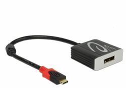 DeLOCK 63312 USB graphics adapter 4096 x 2160 pixels Black (Delock Adapter USB-C =>DP [St/Bu] 15cm schw./black)