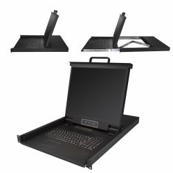 StarTech.com 16 Port Rackmount KVM Console w/ 6ft Cables - Integrated KVM Switch w/ 19" LCD Monitor - Fully Featured 1U LCD KVM Drawer- OSD KVM - Durable 50,000 MTBF - USB + VGA Support (16 PORT KV...