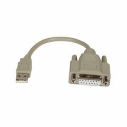 M-Cab 7200448 serial cable Grey 0.2 m USB Type-A (0.2M USB A-M TO GAME DSUB15/F - USB2.0 ADAPTERKABEL GAME PORT)