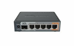 Mikrotik hEX S wired router Gigabit Ethernet Black (hEX S with Dual Core 880MHz - CPU, 256MB RAM, 5 Gigabit - LAN ports, SFP, USB, PoE-out - Warranty: 15M)