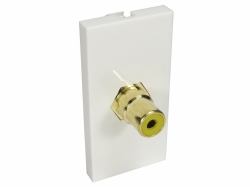 Cables Direct AV-MOD1RCAYL socket-outlet RCA White (CDL 1xRCA [Yell] Euromod Coupler)
