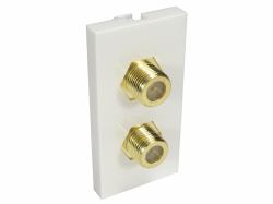 Cables Direct AV-MOD2FCONN socket-outlet White (CDL 2xF-Connector Euromod-Coupler)
