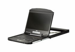 ATEN CL3700NW rack console 47 cm [18.5"] 1920 x 1080 pixels Metal, Plastic Black 1U (Aten IT CL3700NW 1U Ultra Short Depth 18.5" USB HDMI LCD Console, 1920 x 1080)