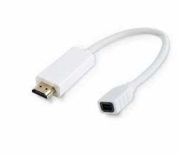 Microconnect HDMMDP video cable adapter 0.1 m HDMI Type A [Standard] Mini DisplayPort White (Active Adapter Mini - DisplayPort [Mini DP] female - to HDMI Cable length, 10cm white Resolution : 1920 ...