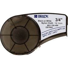 Brady 110895 Black, White Self-adhesive printer label (Nylon Cloth tape for M211 - M210 BMP21-PLUS BMP21 Nylon - Warranty: 12M)