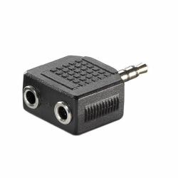 VALUE 3.5mm Adapter, 1x 3.5mm M to 2x 3.5mm F (35MM AD.[1X ST2X BU] - )
