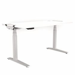 Fellowes Levado White (Fellowes Levado Silver Desk Base and White Worktop 1400mm)