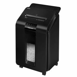Fellowes AutoMax 100M paper shredder Particle-cut shredding 22 cm Black (Automax 100M Paper Shredder - Particle-Cut Shredding 22 Cm - Black - Warranty: 12M)
