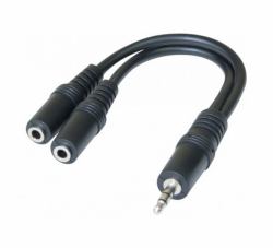 Hypertec 720129-HY audio splitter Black (A Hypertec&reg; ProConnectLite&reg; 3.5mm jack splitter-15cm [1Year warranty])