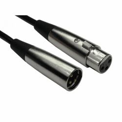 Cables Direct 2XLR-SV020 audio cable 2 m XLR [3-pin] Black, Silver (CDL 2m 3 Pin XLR Male to Female SI)