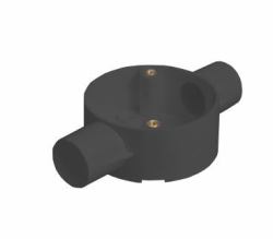 Titan CJB252BK-25MM fibre optic microduct accessory (TITAN 25MM 2 WAY THROUGH BOX BLACK)