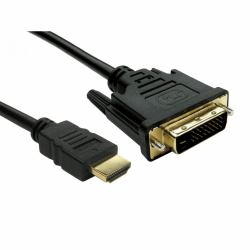 Cables Direct 77DVHD-3301 video cable adapter 1 m HDMI Type A [Standard] DVI-D Black (CDL 1MTR BLACK HDMI M - DVI-D CABLE)