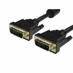 Cables Direct 99DVDUAL-201 DVI cable 1 m DVI-D Black (CDL 1MTR BLACK DVI-D DUAL LINK M-M GOLD)