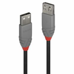 Lindy 2m USB 2.0 Type A Extension Cable, Anthra Line (Lindy 36703 2m USB 2.0 Type A Extension Cable, Anthra Line)