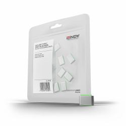 Lindy USB Type C Port Blockers [Without Key] - Pack of 10, Green (USB TYPE C PORT BLOCKERS - [WITHOUT KEY]-PACK OF 10 GREEN)