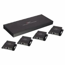Lindy 70m Cat.6 4 Port HDMI 4K30 and IR Splitter Extender with Loop Out (70M Cat.6 4 Port Hdmi & Ir - Splitter Extender - Warranty: 24M)
