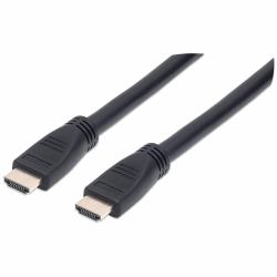 Manhattan HDMI 4K@60Hz Cable with Ethernet - CL3 rated, 10m, Suitable for In-Wall use, For ALL 4K & 1080p/HD uses - when upgrading now or have it ready for when you need it, Male to Male, Black, Ul...