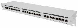 Intellinet Patch Panel, Cat6a, FTP, 24-Port, 1U, Shielded, 90° Top-Entry Punch Down Blocks, Grey (CAT6A PATCH PANEL 24-PORT FTP- - 1U SHIELD 90/DEG TOP/PUN DWN GRY)