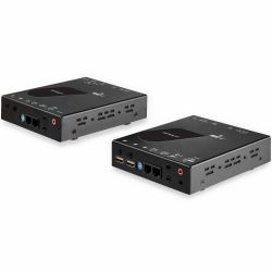 StarTech.com HDMI KVM Extender over IP Network - 4K 30Hz HDMI 2.0 and USB over IP LAN or Cat5e/Cat6 Ethernet Cable [100m/330ft] - Remote KVM Switch/Console Transmitter/Receiver Extender Kit (EXTEND...