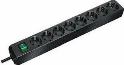 Brennenstuhl 1159300018 power extension 3 m 8 AC outlet[s] Black (Power extension 3 m 8 AC - outlet[s] Black Eco-Line with - switch and 1,5 mmÂ² Ã cable - Warranty: 12M)