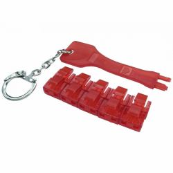 Cables Direct NLRJ45-PB01 port blocker Port blocker key RJ-45 Red Plastic (CDL RJ45 Port Set [1 Key10 Locks])