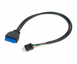 Akasa AK-CBUB36-30BK internal USB cable (USB3.0 to USB2.0 adapter cable, 30cm AK-CBUB36-30BK)