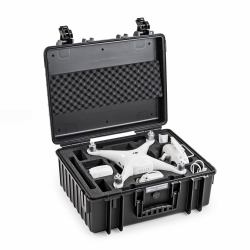 B&W Cases 6000/B/DJI4P camera drone case Hard case Black (B&W International type 6000 Storage Case [Case] for Drone, Accessories, Monitor, Remote Control, Battery)