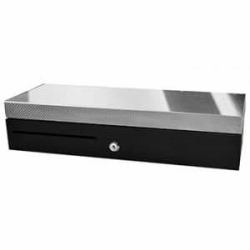 apg Solutions ECD460 Manual cash drawer (FLIP LID CASH DRAWER SS FRONT - BLACK 460X170X100 RJ11 CABLE)