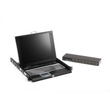 Black Box ServTray rack console 43.2 cm [17"] 1280 x 1024 pixels 1U (Blackbox SERVTRAY 17" [16 PORT] VG USB/PS/2 PORT [1Year warranty])