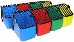 LocknCharge LNC7055 portable device management cart/cabinet Portable device management bag Blue, Green, Red, Yellow (LARGE Baskets Less than 13in Devices [Set of 8])