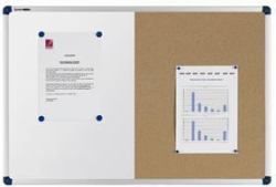 Nobo Classic Combi Felt/Steel Noticeboard 90x60cm (Nobo 1902257 Classic Combi Felt Steel Noticeboard 900x600mm)
