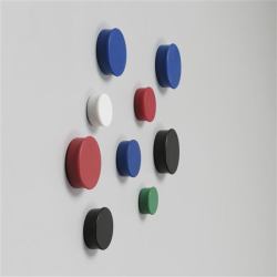Nobo Magnetic Whiteboard Magnets 10 pack 20mm Coloured Magnets (Nobo 1901016 Magnetic 20mm Assorted Whiteboard Magnets Pack of 10)