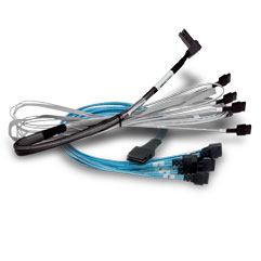 Broadcom 05-60006-00 Serial Attached SCSI [SAS] cable 1 m (Broadcom - SAS internal cable - Slim SAS [SFF-8654] [M] to U.2 [SFF-8639] - 1 m)
