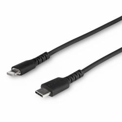 StarTech.com 3 foot [1m] Durable Black USB-C to Lightning Cable - Heavy Duty Rugged Aramid Fiber USB Type C to Lightning Charger/Sync Power Cord - Apple MFi Certified iPad/iPhone 12 (Cable - USB C ...