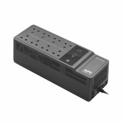 APC Back-UPS, 650VA/400W Floor/Wall Mount, 230V, 8x British BS1363A outlets, USB Type A Port, User Replaceable Battery (APC BACK-UPS 650VA 230V 1 USB CHARGI)