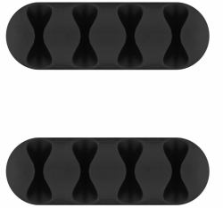 Microconnect CABLEMANA-16 cable organizer Floor Cable holder Black 2 pc[s] (Cable holders 4 slot - 2pcs Black, 3M adhesive. - Organise your cables in the office or at home - Warranty: 300M)