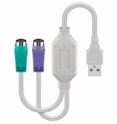 Microconnect USBA2XPS2 PS/2 cable 0.3 m White (USB A - Converter 2x PS/2 0,3m - Support W2000, XP, Vista, MAC, - Win7, Win8, Win10 - Warranty: 300M)